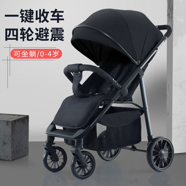 Stroller Baby Stroller Two-way High Landscape Lightweight Seat Shock Absorption One-click Folding Stroller Baby