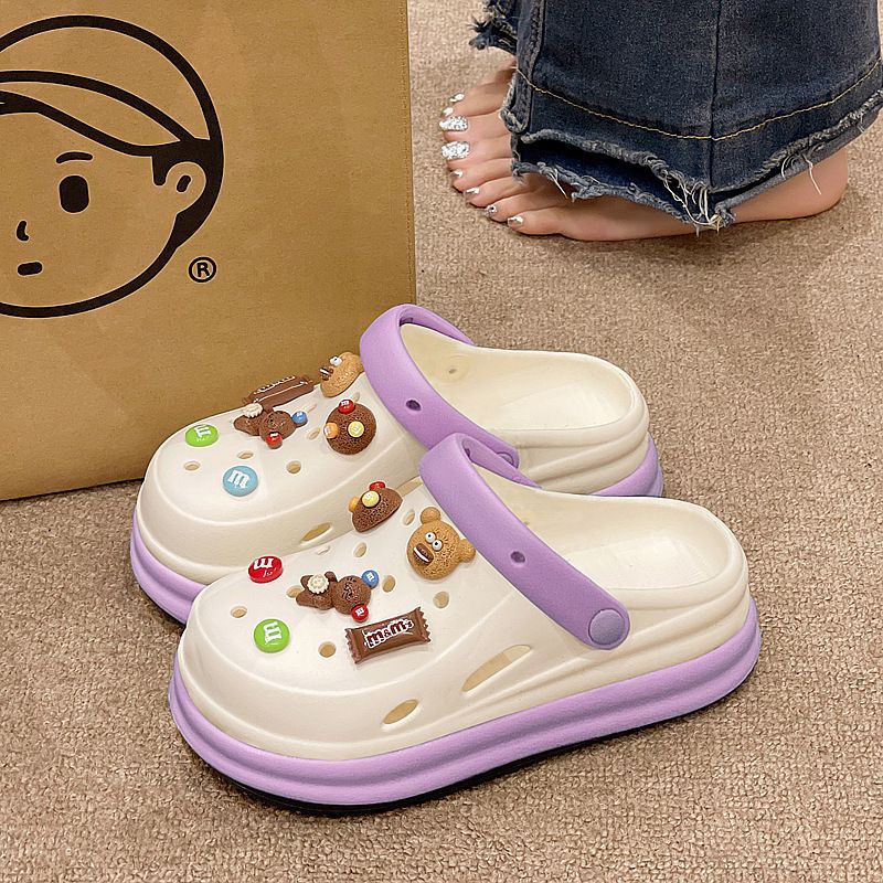 2025 summer new collection: closed-toe slides - trendy, platform, thick-soled, non-slip, wear-resistant clogs & sandals for outdoor wear