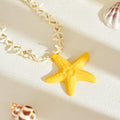 Wholesale seashell necklaces - european & american cross-border ocean-inspired jewelry - luxury, niche design, resin starfish autumn/winter necklaces