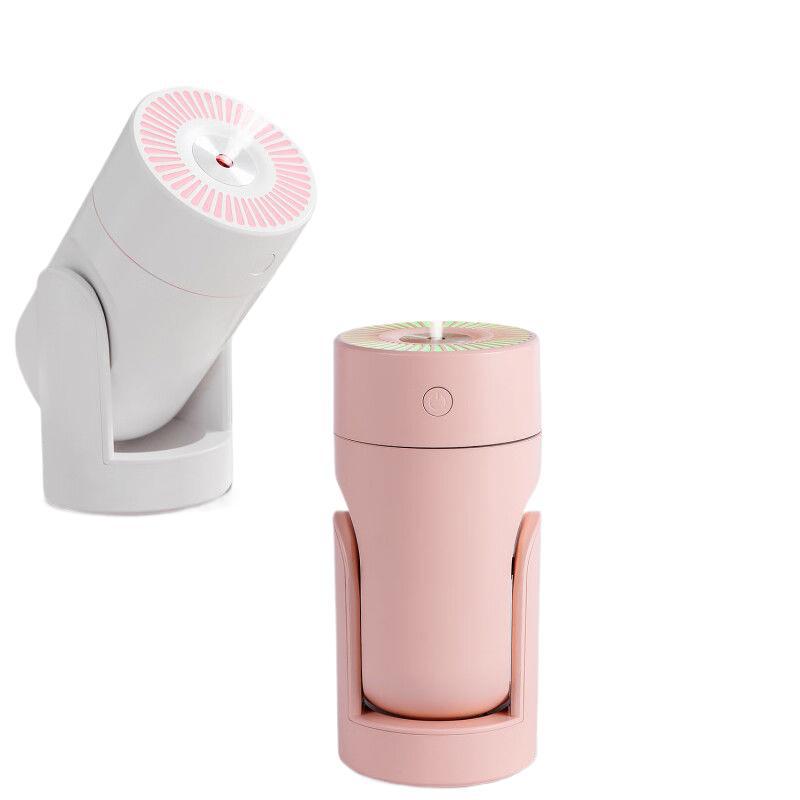 Car desktop bedroom humidifier - oscillating, adjustable, color-changing ambient night light, aromatherapy, car humidifier