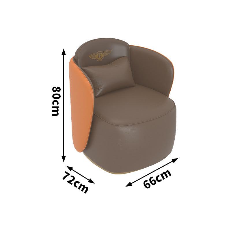 Commercial curved leather sofa office reception coffee table hotel sales center beauty salon reception negotiation table and chair set