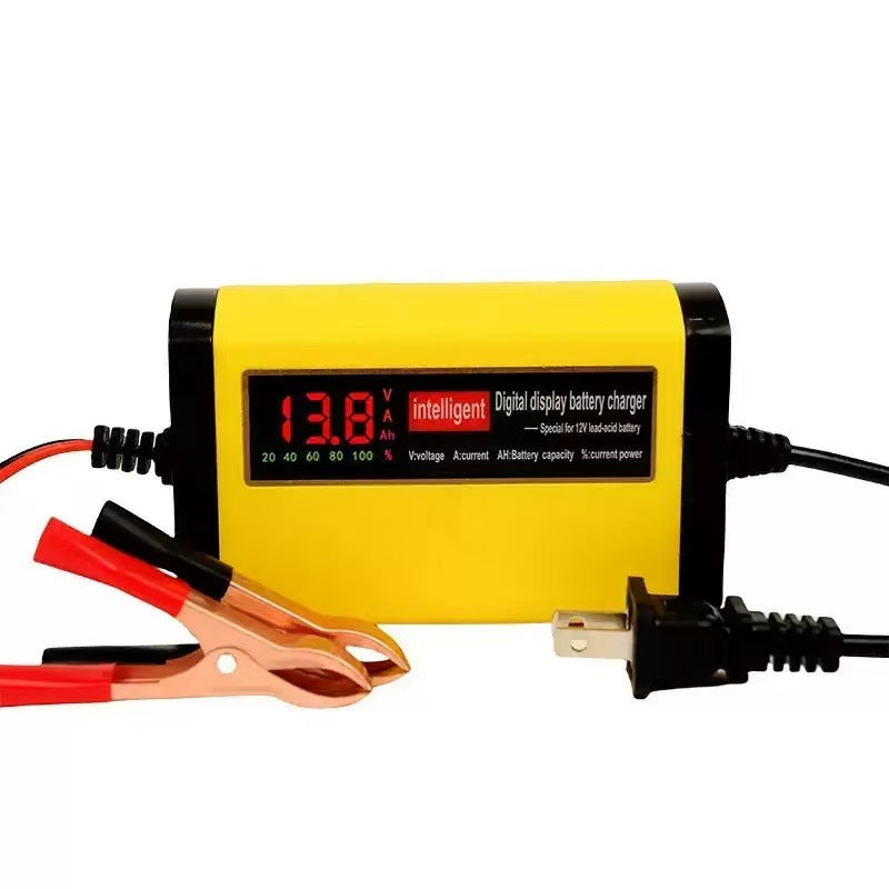 12v charger - universal smart charger for motorcycle, van, car, lead-acid battery, and single-cell electric vehicle batteries