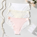 Exportfashion seamless ice silk women's low waist briefs sexylacepatchworkplaid breathable underwear women