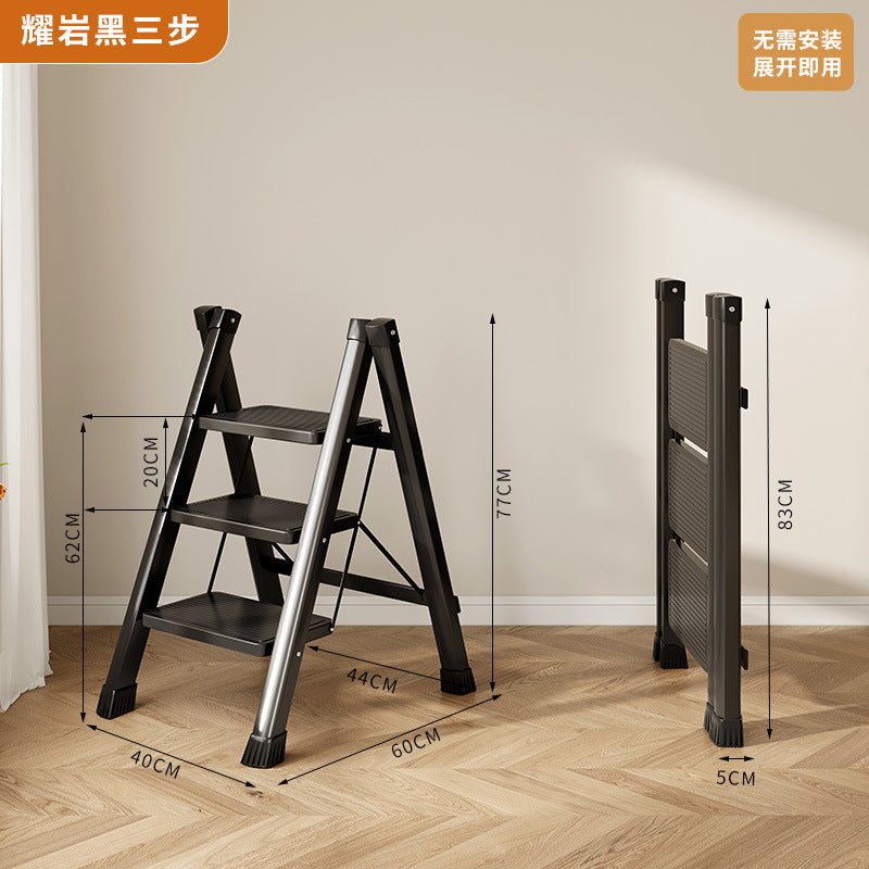 Ladder for homefoldable telescopic small lightweight three-step ladder stool multi-functional herringbone ladder step climbing ladder shrink ladder