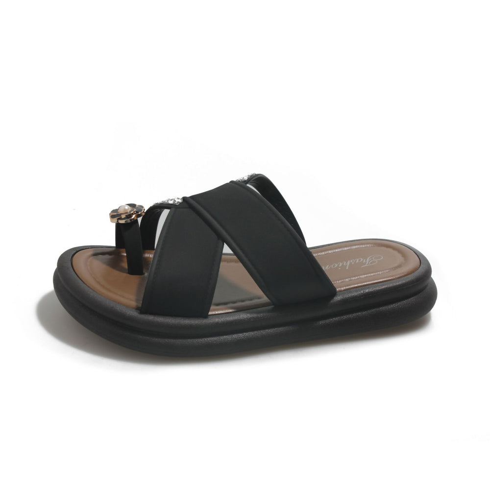 new arrival toe sandals and slippers for women summer outwear fairy style easiest for matchfashion one-line slippers thick sole beach sandals and slippers