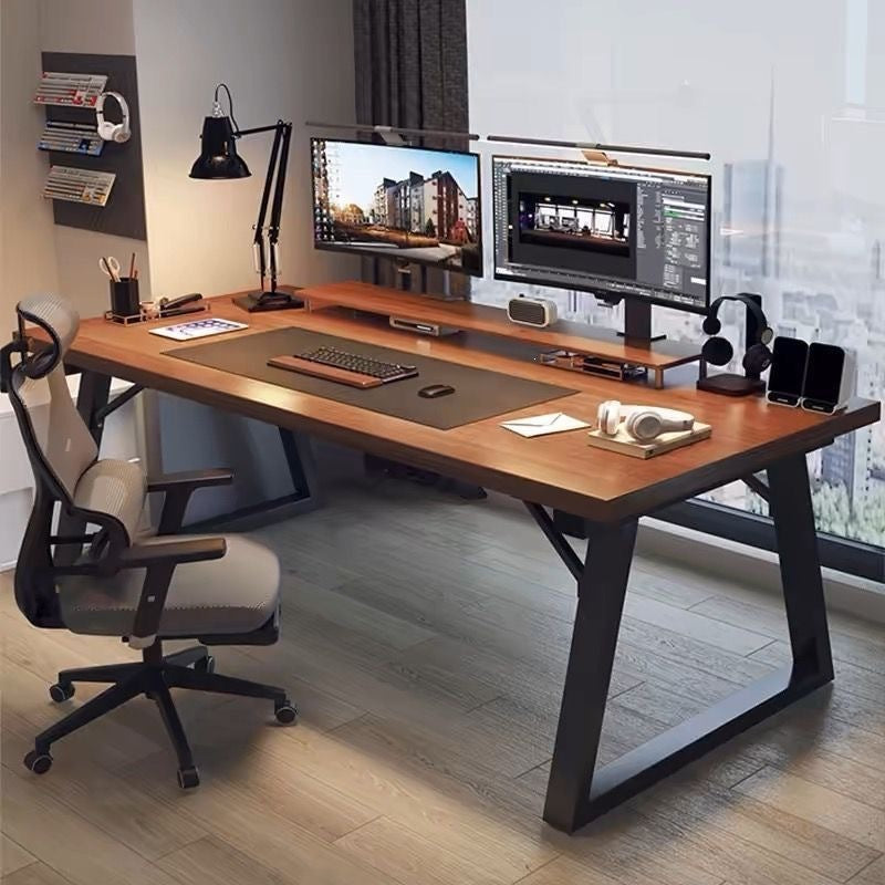 Minimalist office desk modern computer desk desktop double long table gaming desk student desk calligraphy study table