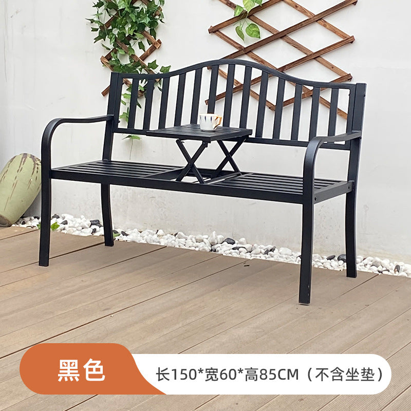 Balcony small table and chair three-piece set casuallift coffee table table and chair combination house garden outdoor courtyard iron bench