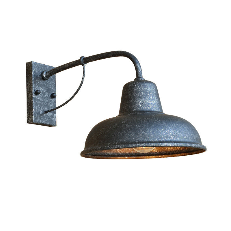 Cross-border outdoor retro wall lamp wrought iron nostalgic American simple exterior wall door front lamp garden outdoor balcony garden lamp