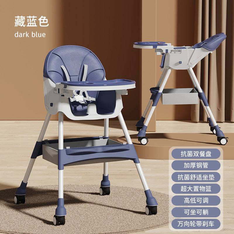 Baby Dining Chair Eating Foldable Portable Household Baby Learning Sitting Chair Children's Multifunctional Dining Table Seat Factory