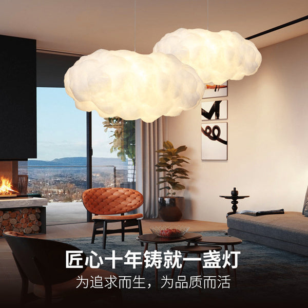 Creative girl Internet celebrity DIY store household 16W three-color changing light warm white fabric small cotton cloud lamp