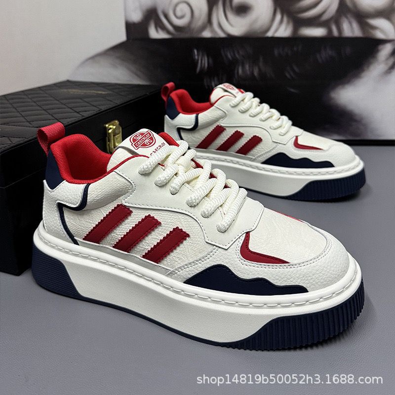 2026 spring new arrival: versatile plus-size men's athletic casual shoes - lightweight, durable, breathable white sneakers, trendy footwear for men