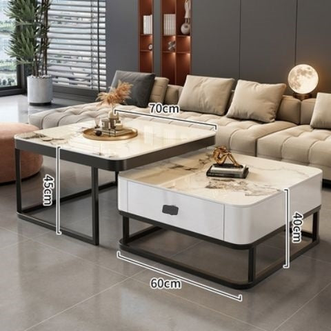 Rock slab coffee table living room for homenew arrivalaccessible luxury marble table foldablenormcore coffee table small apartment