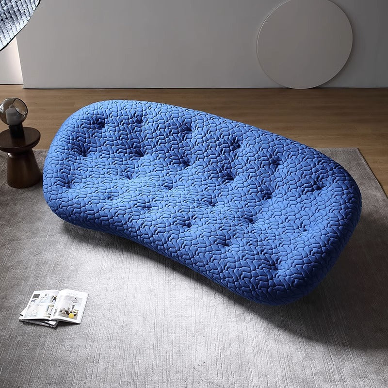 Italian minimalist fabric sofa, curved living room, large apartment, villa, designer, special-shaped corner shell sofa, original