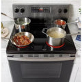 30-inch (76cm) wide four-burner induction ceramic cooktop electric oven range - us standard, quality guaranteed with warranty
