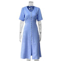 early spring new french casual chic dress - button-down design, slim fit, perfect for banquets, cocktail parties, and tea time