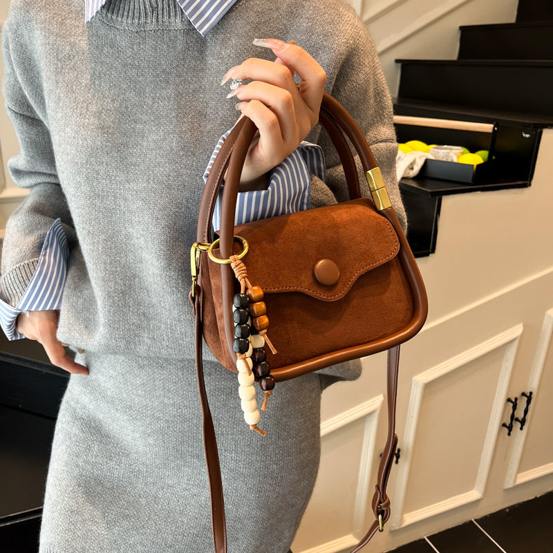 Textured niche style satchel bag work clothing 2025fall and winternew arrival small square bag trendyeasiest for match western fashion crossbody bag