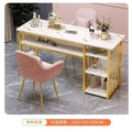 Influencer-approved nail table set: professional nail salon furniture, new light luxury double nail table with solid wood base