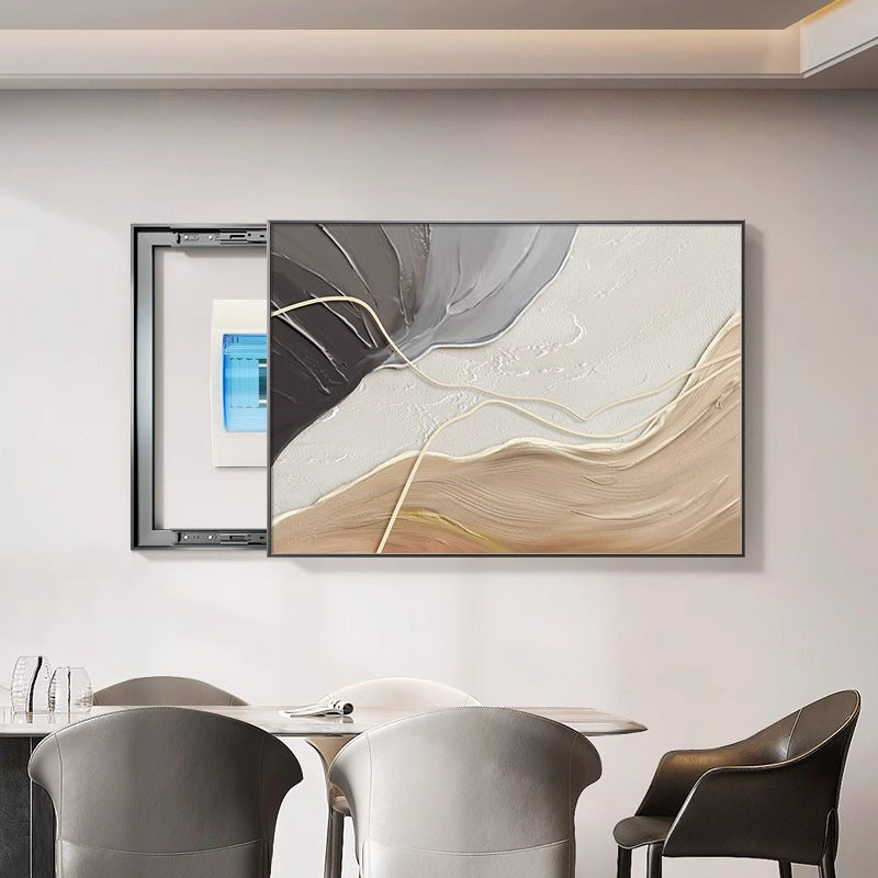 Nordic meter box decorative painting 2025 new non-punching switch box distribution box blocking mural master switch hanging painting