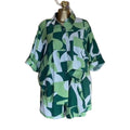 European and american cross-border women's fashion:  autumn new collection - trendy printed oversized shirt & high-waisted wide-leg shorts casual set