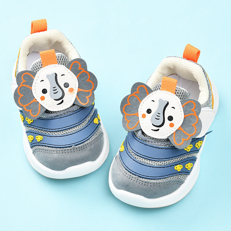 Kids' spring/autumn  collection: girls' breathable soft-soled baby shoes, boys' athletic shoes, and first walker shoes