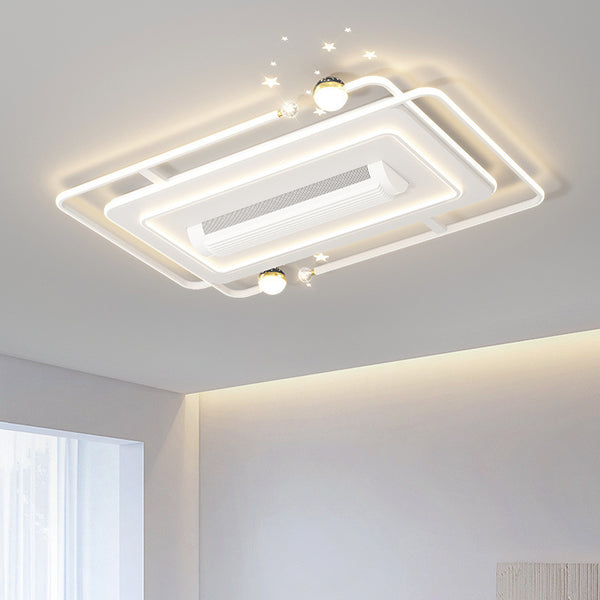 Gypsy star living room ceiling light modern simple roller invisible bladeless fan light silent eye protection bedroom fan light