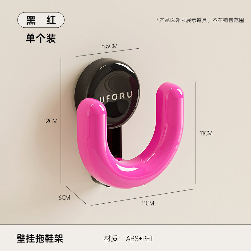 Bathroom slipper rack, suction cup type, punch-free wall-mounted bathroom special new drain rack hook storage rack