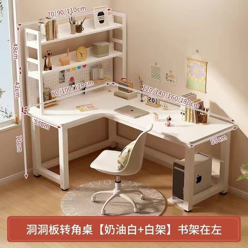 Corner gaming desk double computer desk desktop home desk bookshelf combination bedroom office desk writing desk gaming