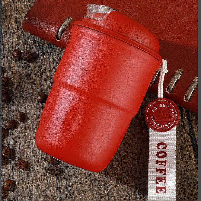 New minimalist coffee mug - stylish and portable 316 stainless steel insulated tumbler - trendy couple's water bottle