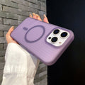 New premium corrugated texture 2-in-1 case for apple 17 pro max, iphone 16 matte magnetic case