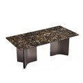 Natural marble dining table and chairs italian normcore large flat floor houseclassy luxury stone rectangular dining table