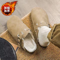 Influencer-approved fuzzy birkenstock-style slippers: women's new autumn/winter collection - non-slip, warm, fleece-lined, slip-on cotton slippers for men and women