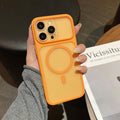 Fine hole skin-feeling magnetic phone case suitable for iphone17promax apple 16/13 frosted transparent protective case