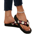Plus size women's flip-flops for export: summer indoor beach sandals, bohemian style, comfortable and stylish