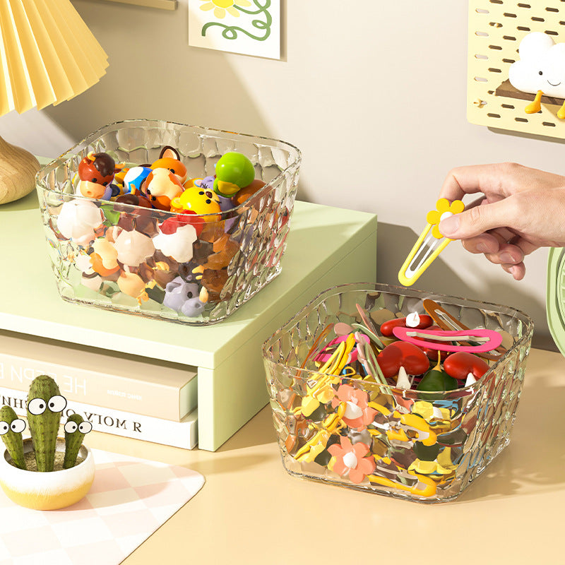 Cross-border children's rubber band hair accessories hand jewelry box large capacity hair band with lid hair rope hairpin with lid jewelry storage box