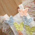 Amazon's hottest cross-border baby girl jumpsuit new arrival tassel mesh tassel style butterfly crawling outing clothes