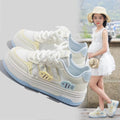 Girls' athletic shoes - new  spring/autumn/summer breathable mesh sneakers, white shoes, skate shoes, kids' shoes for mid-to-large children