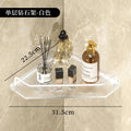 Acrylic bathroom corner shelf - no drilling required, wall-mounted organizer for washroom, shower, and corner storage