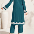 Women's summer long sexy knitted pajama set - two-piece spring/autumn crew neck loose fit casual fashion loungewear