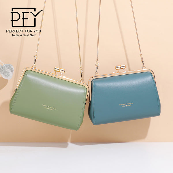 PERFECT FOR YOU messenger bag women's Korean version fashion chain bag retro versatile shell bag  bag