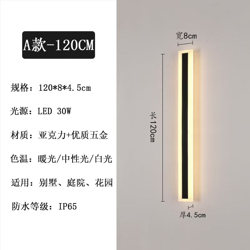 Waterproof outdoor long wall lamp line wall lamp simple and minimalist outdoor IP65 villa directly from the manufacturer  explosion