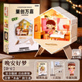 Diy miniature house scene handmade ornament art house mini boy girl assembly toy birthday gift