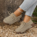 plus sizethick soleflats women's  spring autumnew arrivalplaideasiest for matchretrotie backcasualflats women
