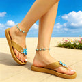 Wholesale plus-size women's flip-flops for summer beachwear: bohemian style, comfortable, and stylish