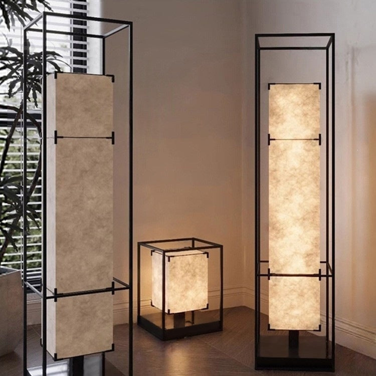 Modern minimalist sofa corner faux marble floor lamp postmodern b&b living room light cabinet model room art table lamp