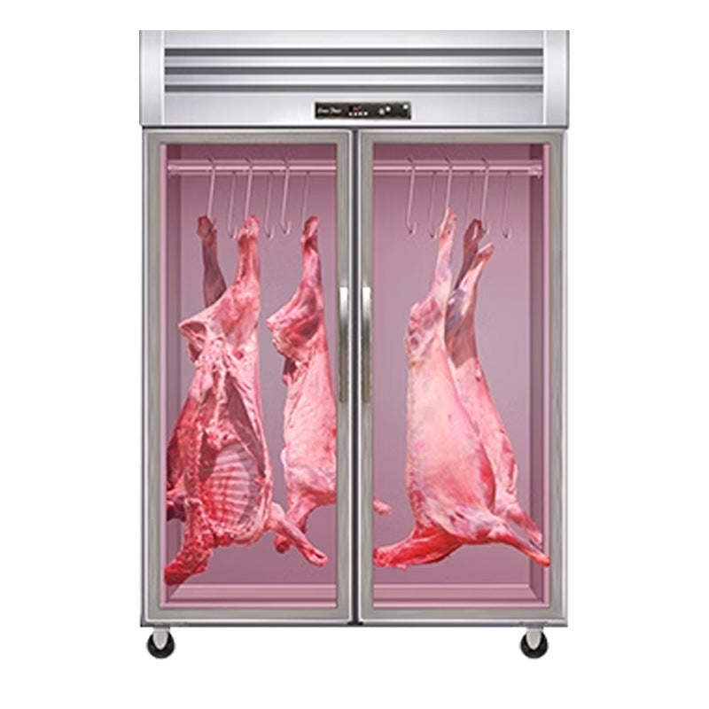 Commercial meat hanging cabinet, large-capacity vertical pig, beef and mutton refrigerated and frozen fresh display cabinet, fresh meat hanging meat cabinet