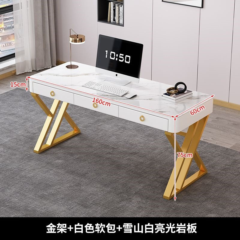 Slate desk accessible luxury modern italian computer desktop table for home simple office desk bedroom workbench study table