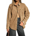 Amazon fashion elegant long sleeve button denim shirt women's  spring new style distressed denim jacket