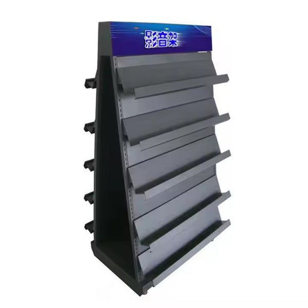 Source Factory Double Sided CD Display Stand Disc DVD Metal Iron Shelf Storage Rack