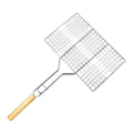 Household outdoor thickened stainless steel grilled fish clip thickened barbecue clip bbq barbecue tool accessories wooden handle vegetable clip