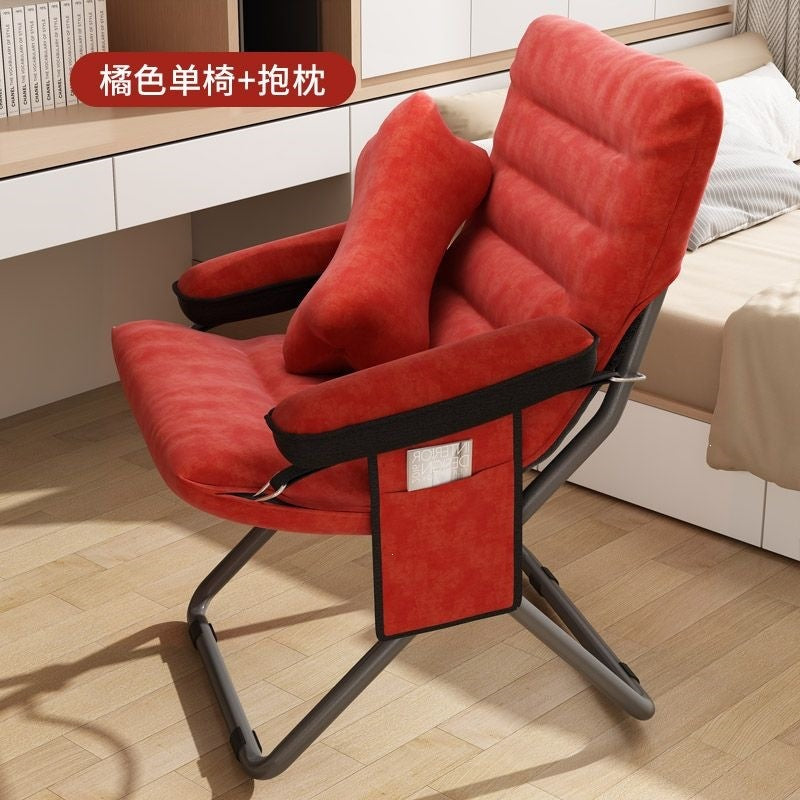 Beanbag chair single chair student dormitory computer chair plaid long sitting balcony small sofa bedroom backrest lounge chair